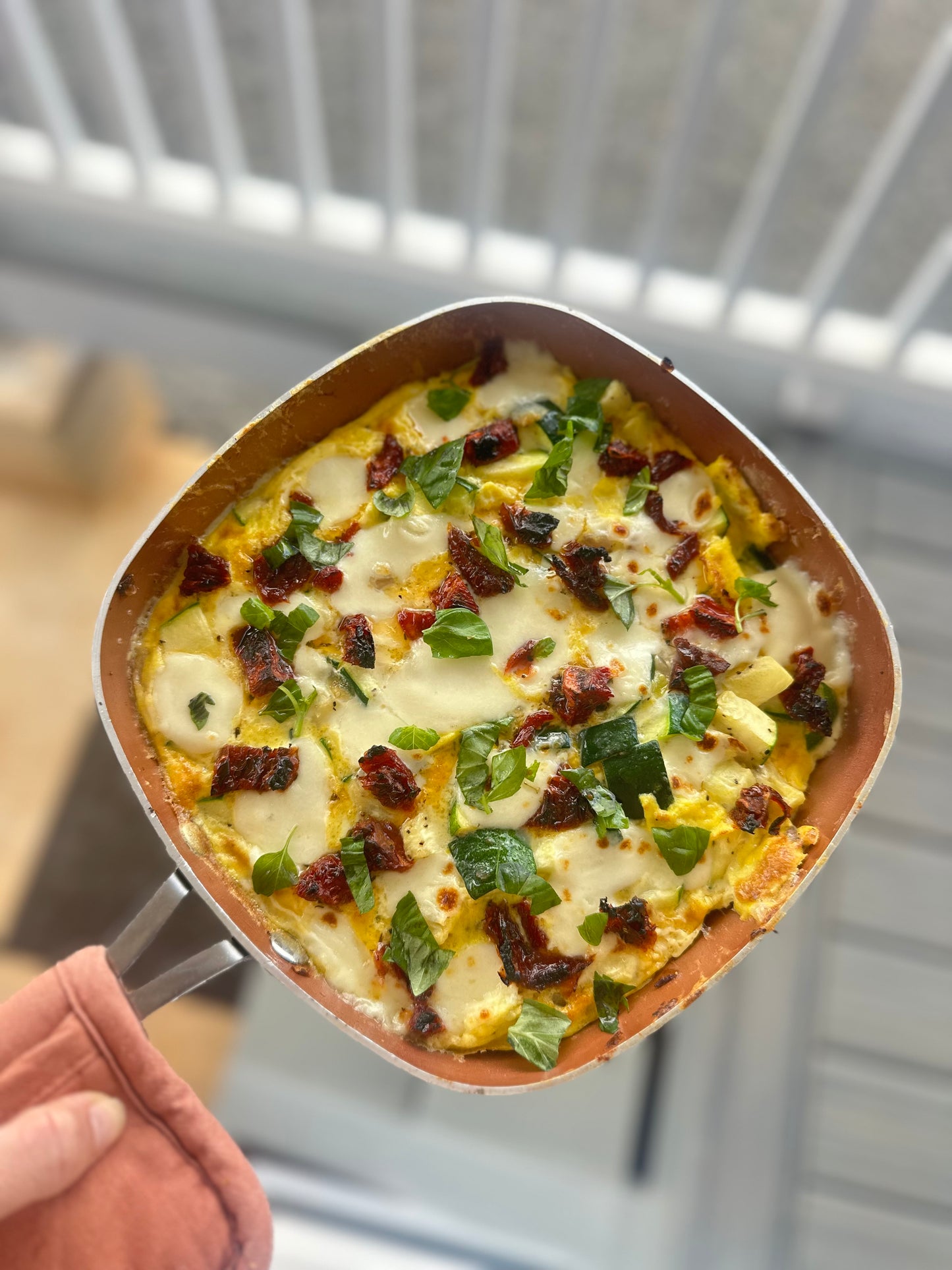 Mozzarella + Basil Frittata