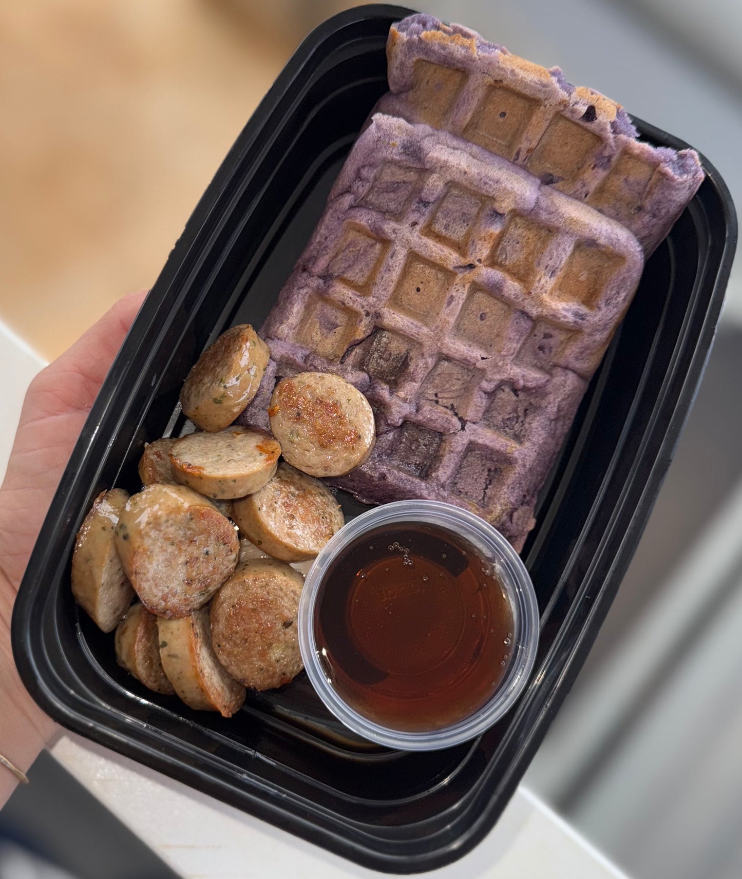 Ube Protein Waffles