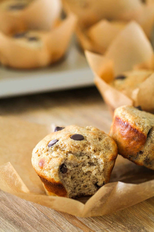 Banana Chocolate Chip Protein Muffins