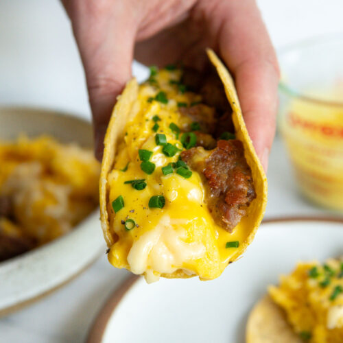 Breakfast Smash Tacos